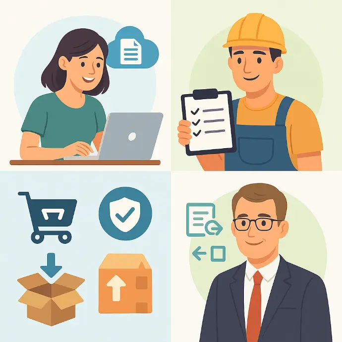 Symbole für Unternehmensformen