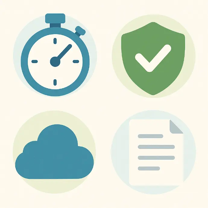 Vorteile, schnell, sicher, cloud, archiv